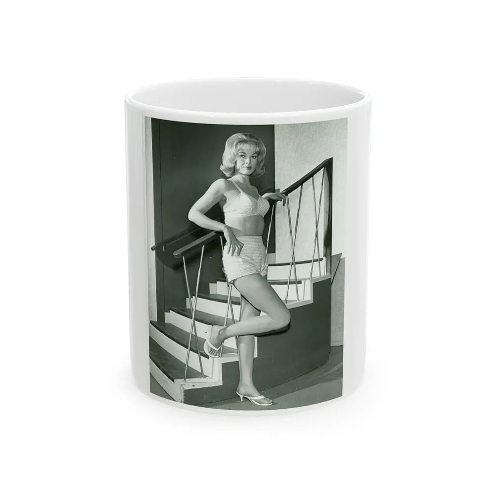 Leslie Parrish #81 (Vintage Female Icon) White Coffee Mug-11oz-Go Mug Yourself