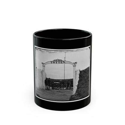 District Of Columbia. Men And Gun Of 3d Massachusetts Heavy Artillery At Ornamental Gate Of Fort Totten (U.S. Civil War) Black Coffee Mug