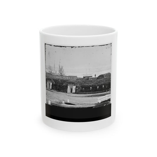 Alexandria, Virginia (Vicinity). Battery Rodgers Overlooking The Potomac Near Jones' Point (U.S. Civil War) White Coffee Mug