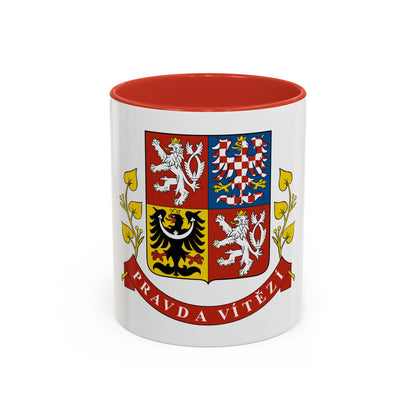 Greater coat of arms of the Czech Republic (Presidential version) - Accent Coffee Mug