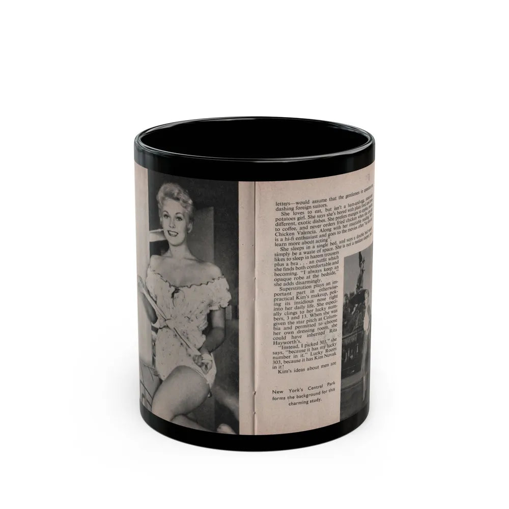 Kim Novak #155 - Scanned Mag. 66 Photos (Vintage Female Icon) Black Coffee Mug-11oz-Go Mug Yourself