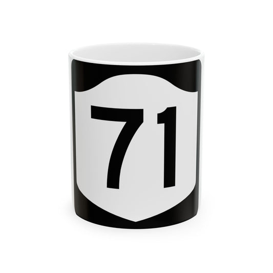 NY-71 (New York) (Road Sign) White Coffee Mug