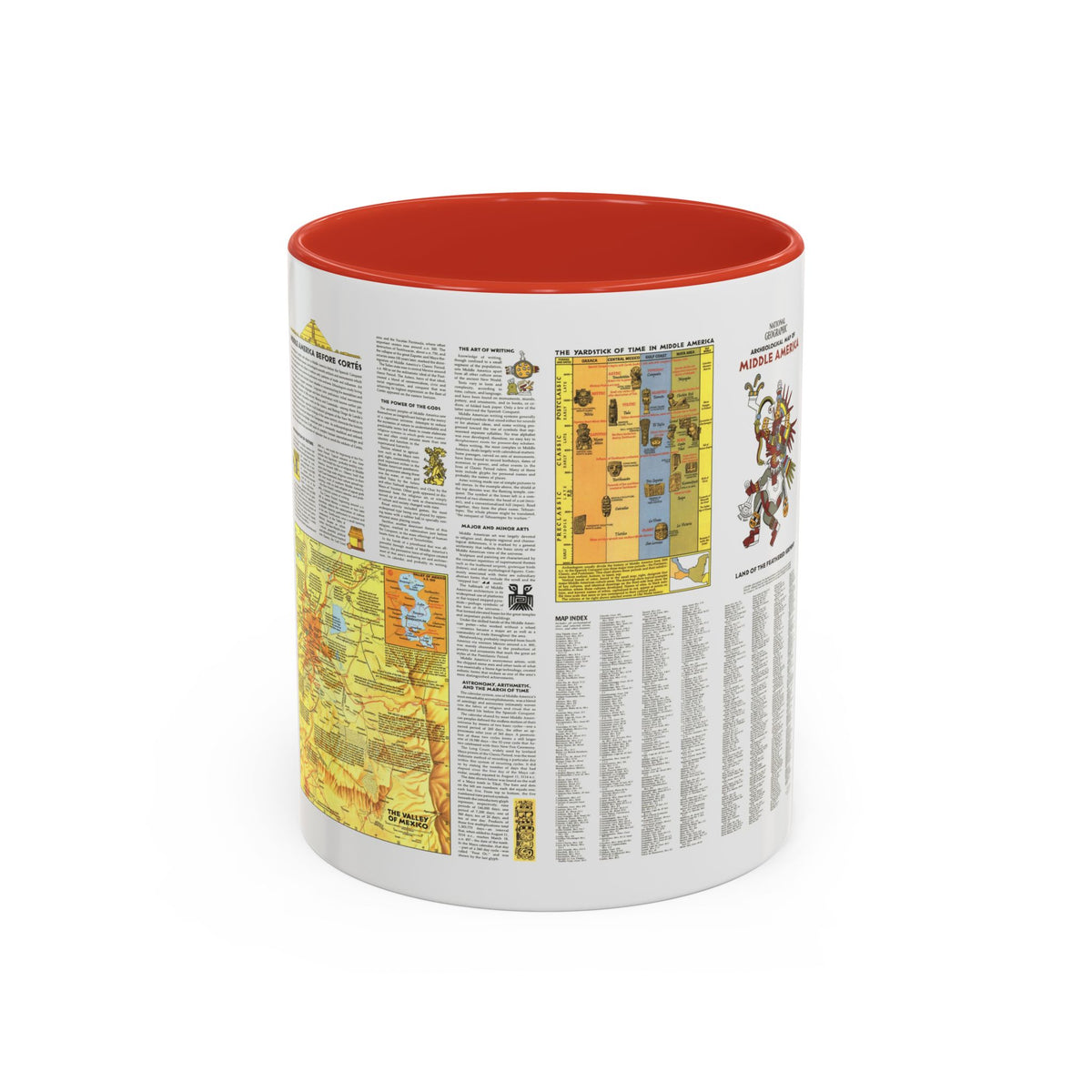 Central America - Archeological Map 2 (1968) (Map) Accent Coffee Mug