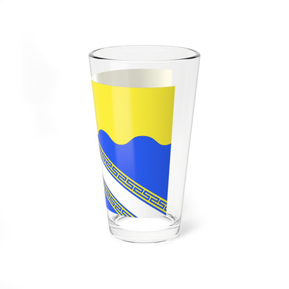 Drapeau fr departement Aube (France) Pint Glass 16oz