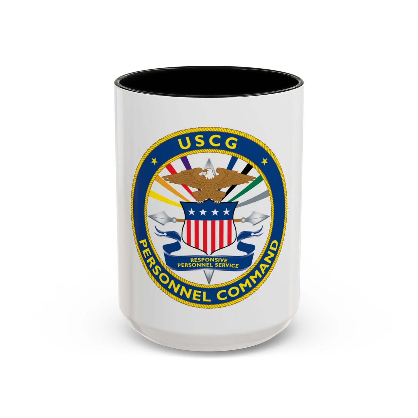 USCG Personnel Command (U.S. Coast Guard) Accent Coffee Mug