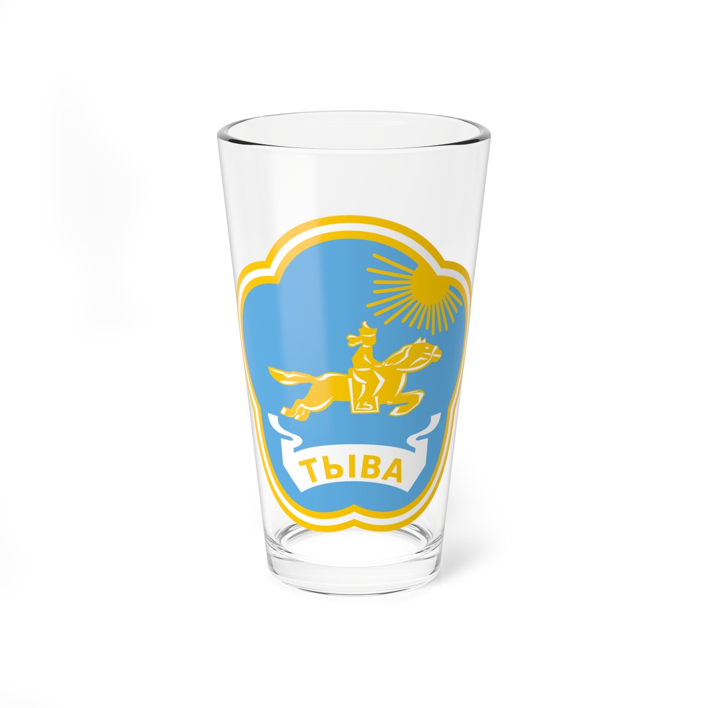 Coat of arms of Tuva (Russia) (Coat of Arms) Pint Glass 16oz
