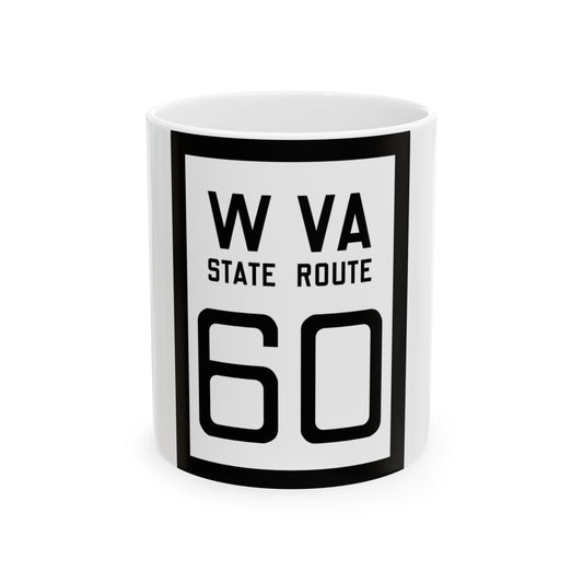 WV-60 1922 (Virginia) (Road Sign) White Coffee Mug-11oz-Go Mug Yourself