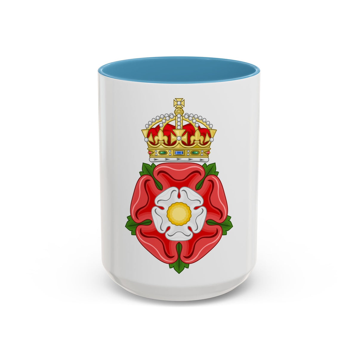 Tudor Rose, royally crowned - Accent Coffee Mug