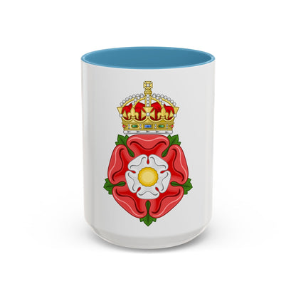 Tudor Rose, royally crowned - Accent Coffee Mug