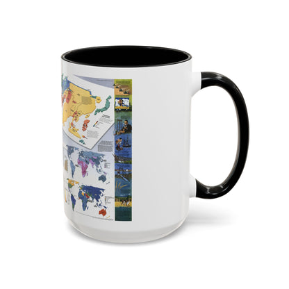 World Map - Population (1998) (Map) Accent Coffee Mug