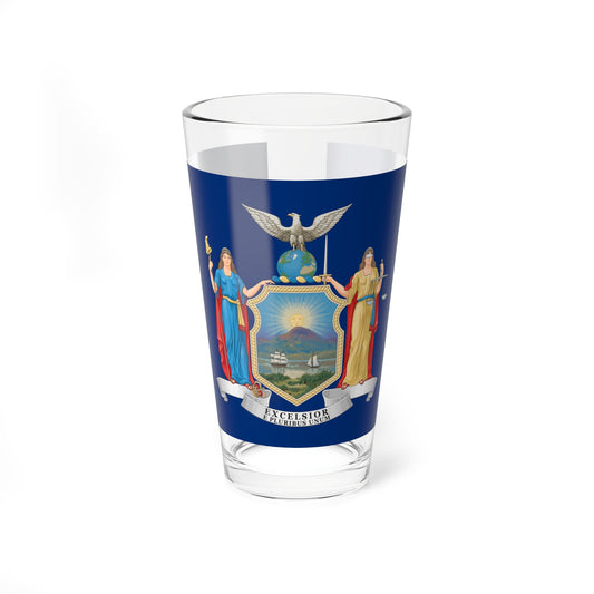 Flag of New York (United States) Pint Glass 16oz