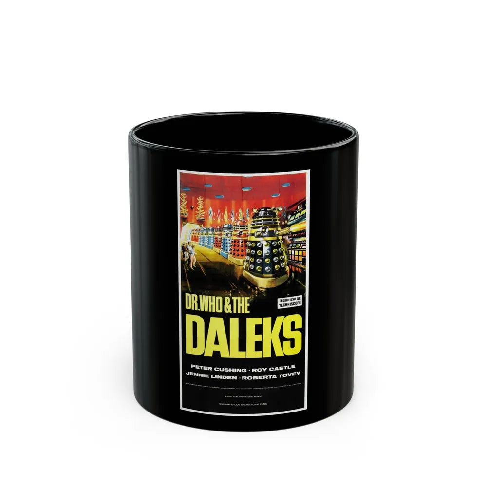 DR. WHO & THE DALEKS 1965 Movie Poster - Black Coffee Mug-11oz-Go Mug Yourself