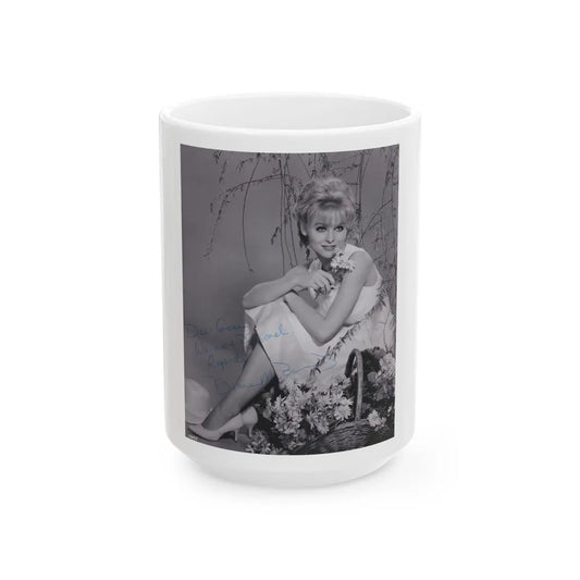 Diane McBain #22 (Vintage Female Icon) White Coffee Mug-15oz-Go Mug Yourself