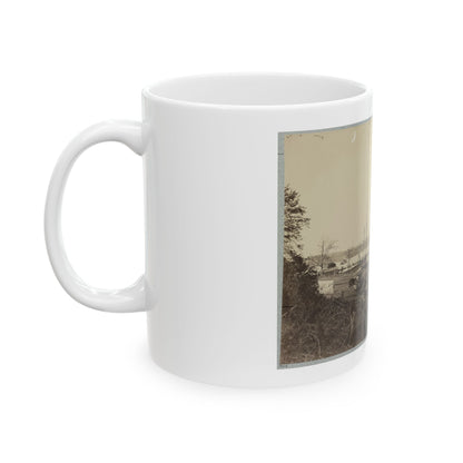 Broadway Landing, Appomattox River, Va., Butler's Signal Tower At Point Of Rocks, In Distance (U.S. Civil War) White Coffee Mug