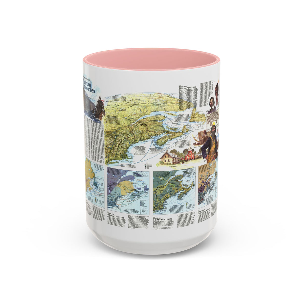USA - Northern Approaches 2 (1985) (Map) Accent Coffee Mug