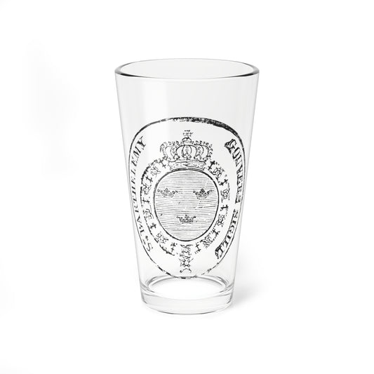 Seal of the Swedish colony of Saint Barthélemy 1784-1877 (Sweden) (Coat of Arms) Pint Glass 16oz