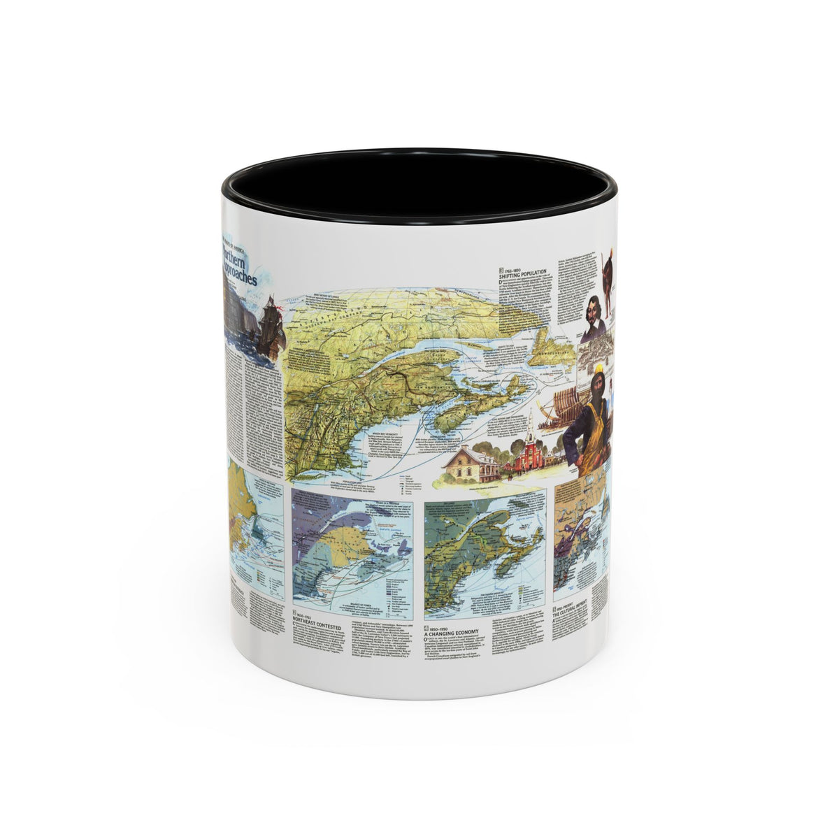 USA - Northern Approaches 2 (1985) (Map) Accent Coffee Mug