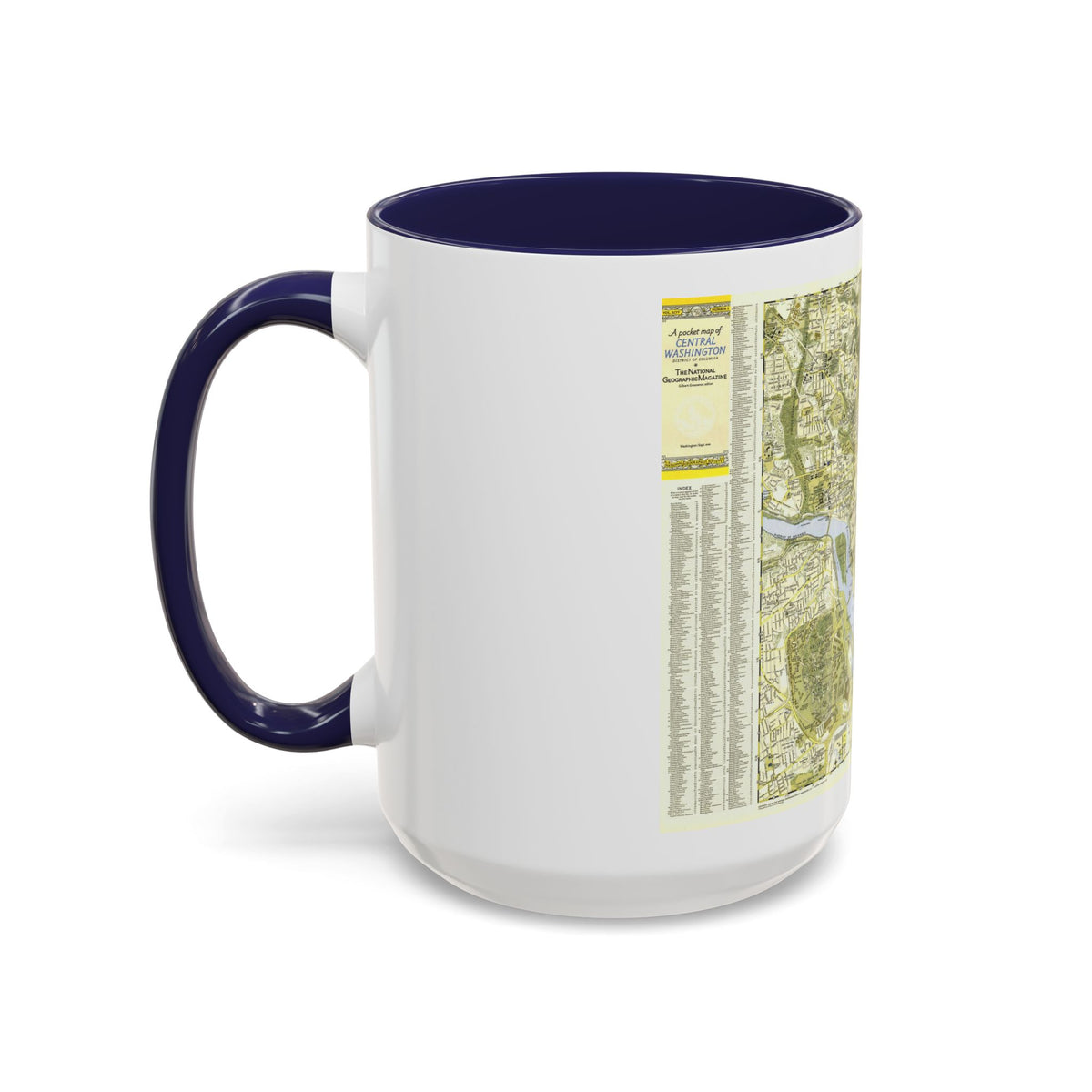 USA - Washington, Central (1948) (Map) Accent Coffee Mug