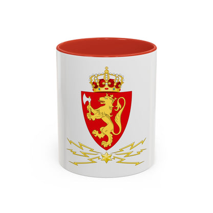 Coat of arms of the Norwegian Telegraph Administration - Accent Coffee Mug