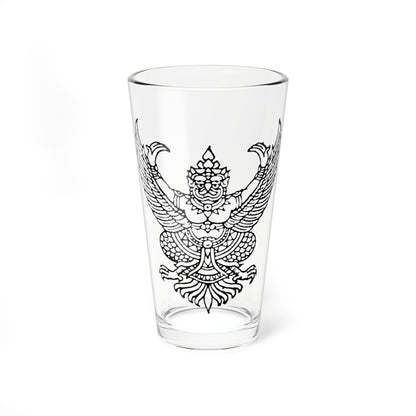 Thai government Garuda emblem Version 2 (Thailand) (Coat of Arms) Pint Glass 16oz