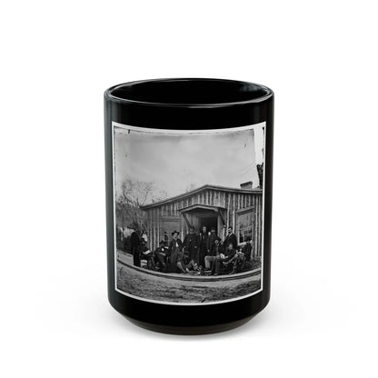 City Point, Va. Members Of Gen. Ulysses S. Grant's Staff (U.S. Civil War) Black Coffee Mug-15oz-Go Mug Yourself