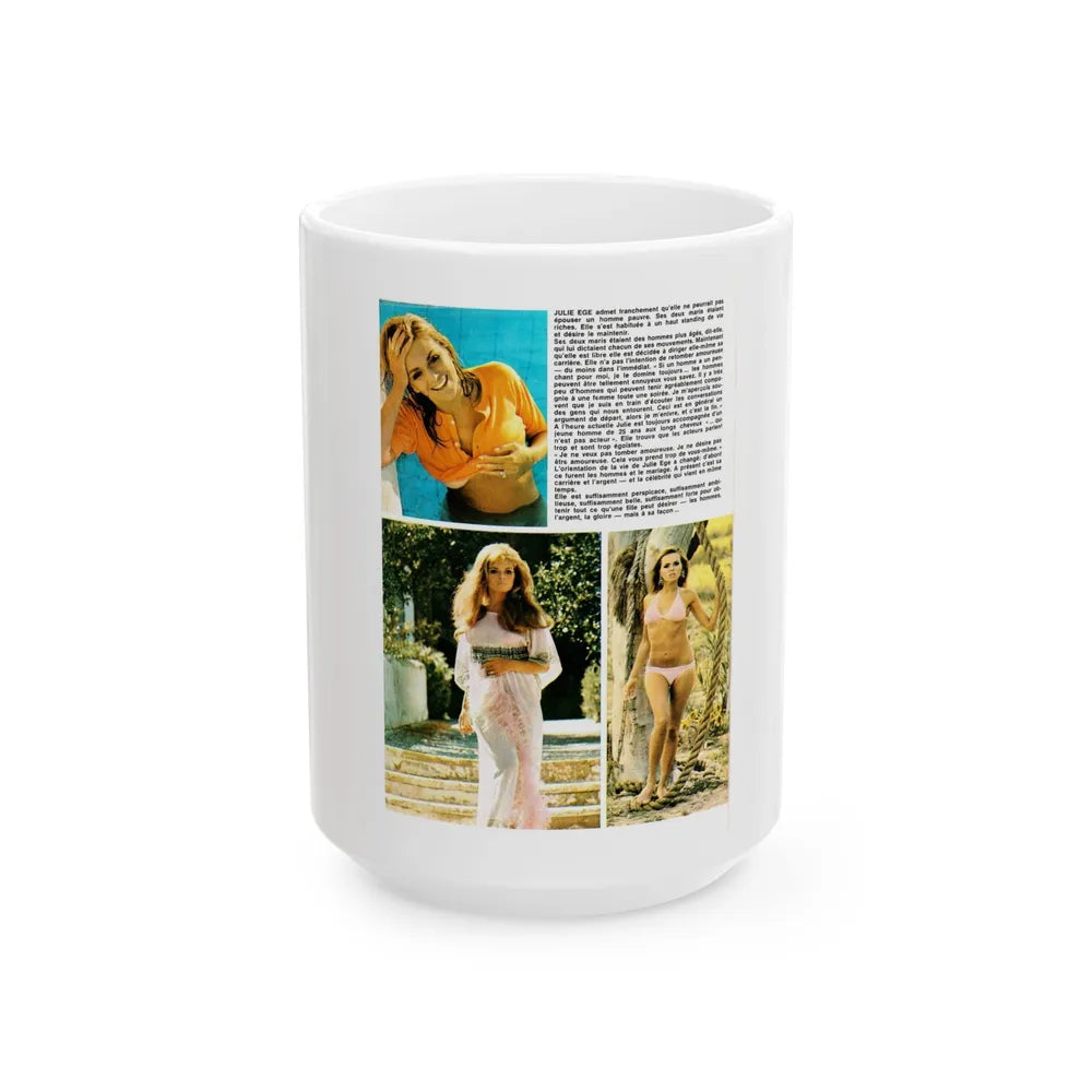 Julie Ege #202 (Vintage Female Icon) White Coffee Mug-15oz-Go Mug Yourself