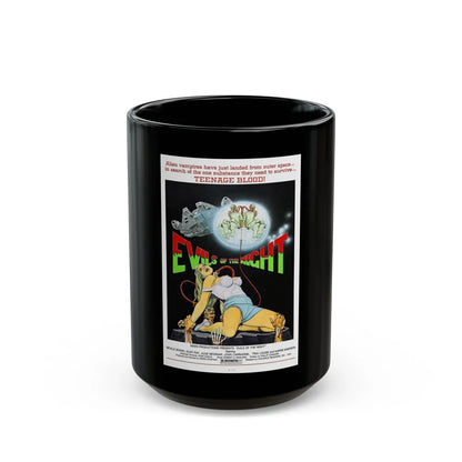 EVILS OF THE NIGHT 1985 Movie Poster - Black Coffee Mug-15oz-Go Mug Yourself