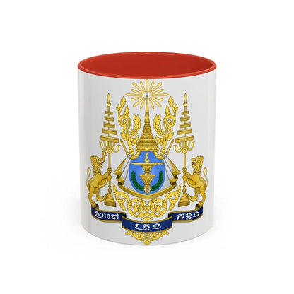 Royal arms of Cambodia - Accent Coffee Mug-11oz-Red-Go Mug Yourself