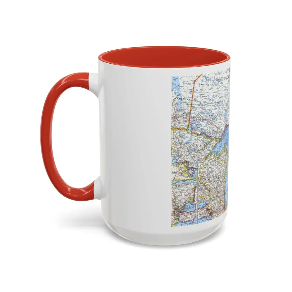 Canada - Central (1963) (Map) Accent Coffee Mug-Go Mug Yourself