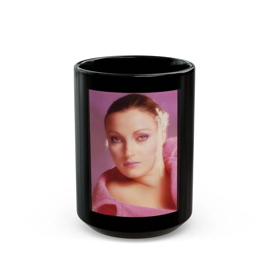 Jane Seymour #36 (Vintage Female Icon) Black Coffee Mug-15oz-Go Mug Yourself