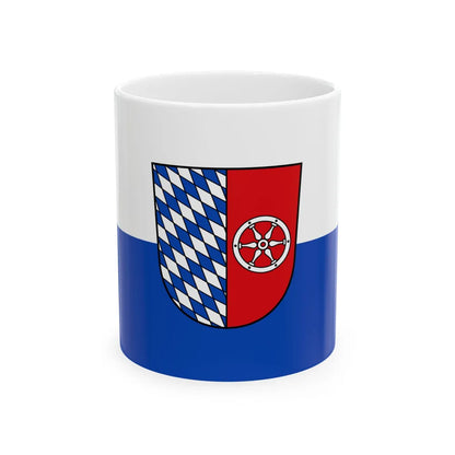 Flag of Neckar Odenwald Kreis Germany - White Coffee Mug-11oz-Go Mug Yourself