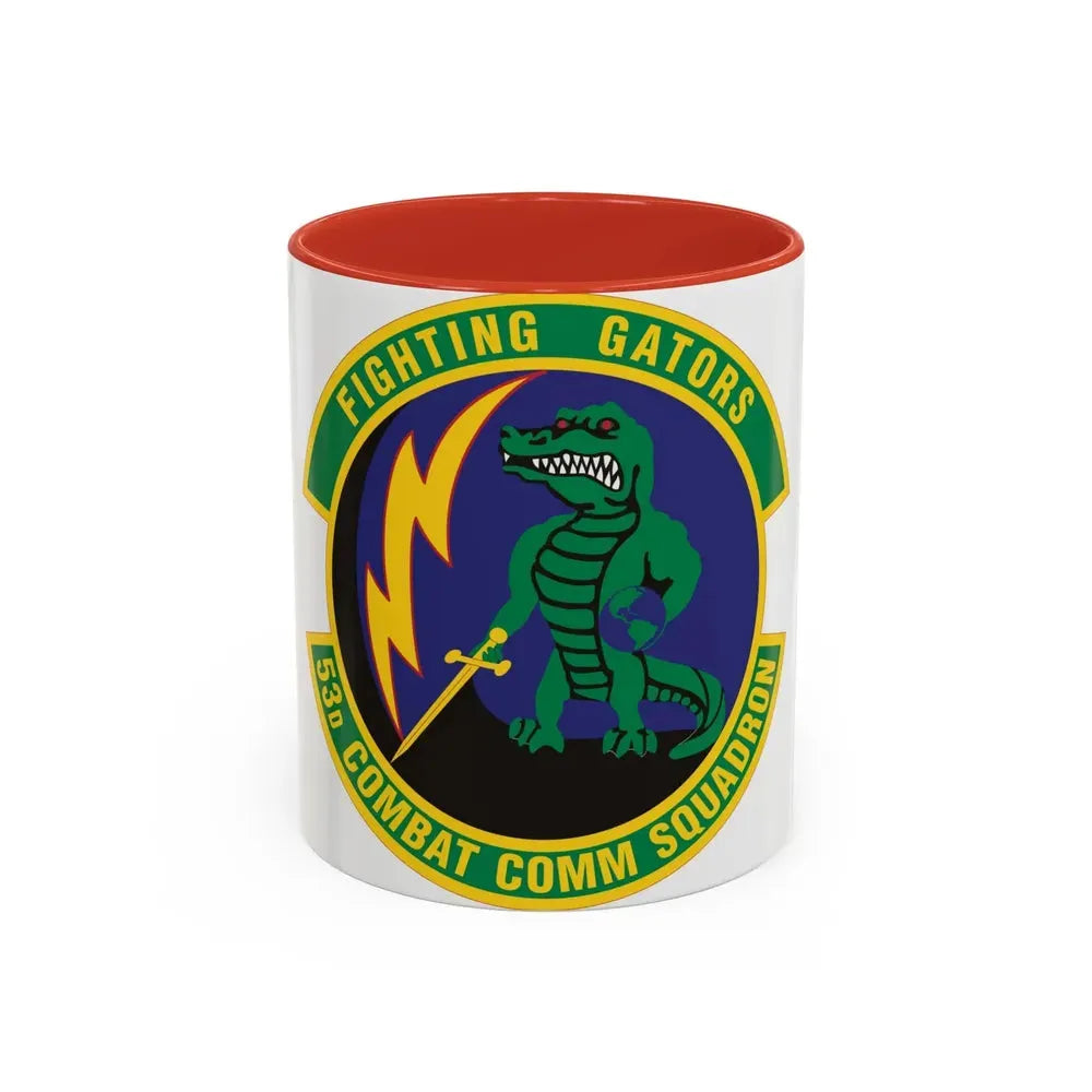 53d Combat Communications Squadron (U.S. Air Force) Accent Coffee Mug 11oz Red - Go Mug Yourself
