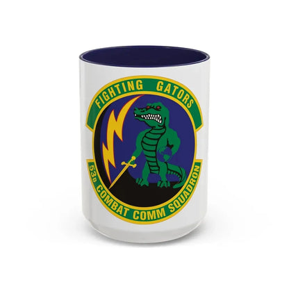 53d Combat Communications Squadron (U.S. Air Force) Accent Coffee Mug 15oz Navy - Go Mug Yourself