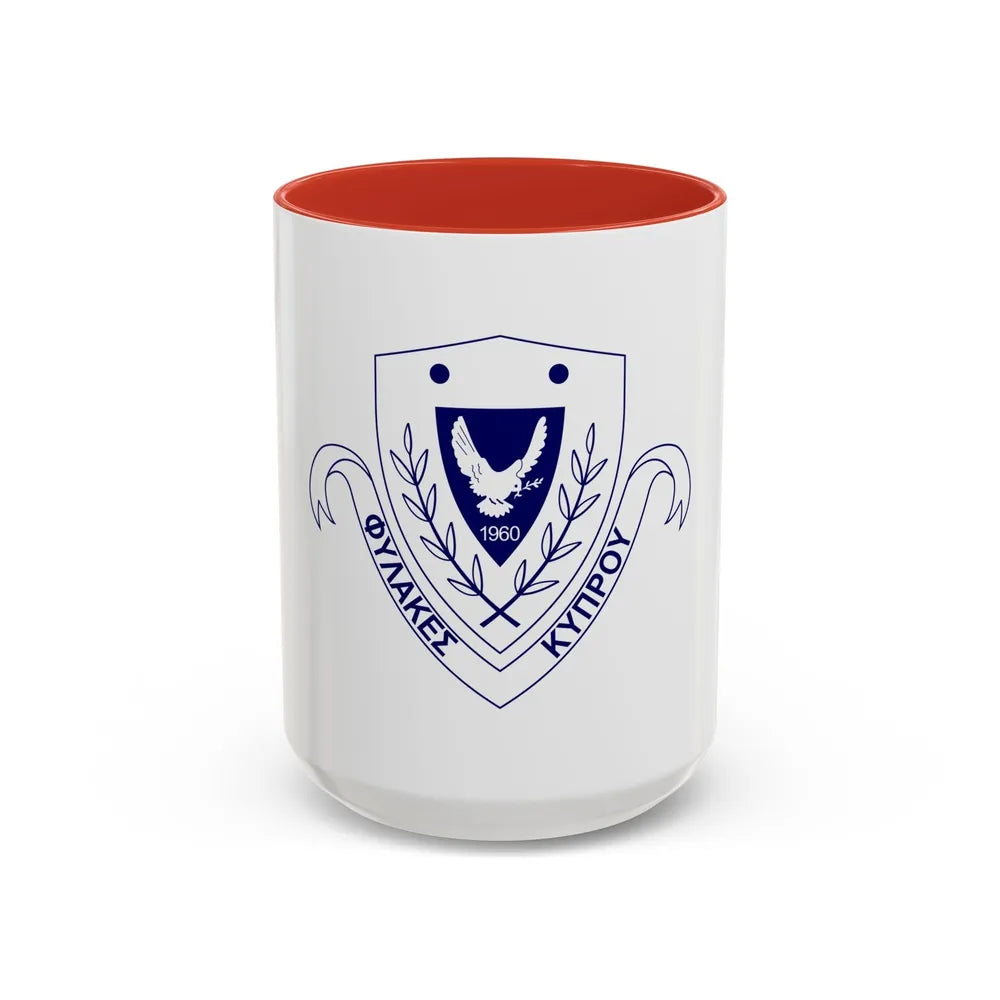 Cyprus Prisons Department - Accent Coffee Mug-15oz-Red-Go Mug Yourself