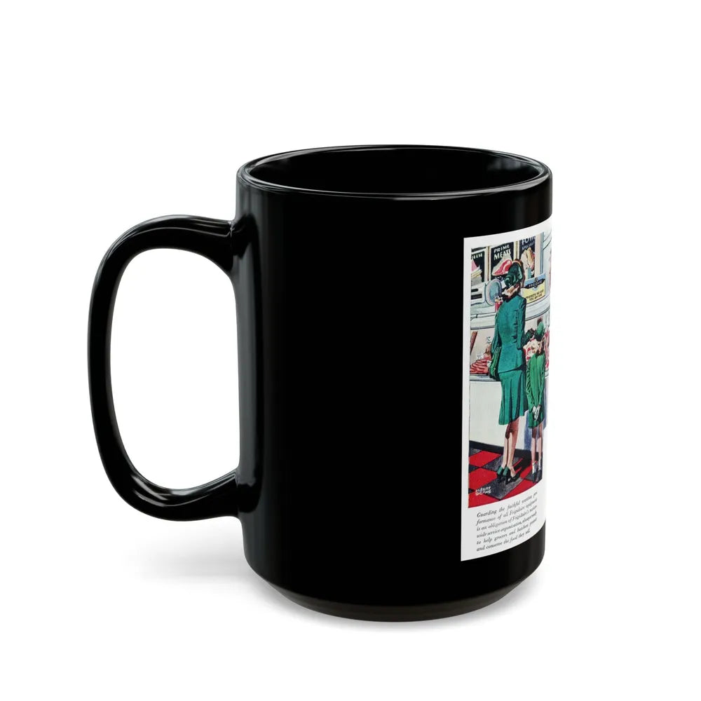 Frigidaire advertisement, The Saturday Evening Post, May 6, 1944 - Black Coffee Mug-Go Mug Yourself