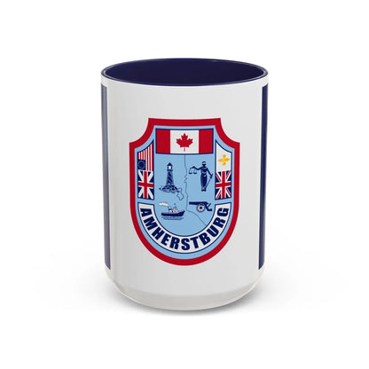 Flag of Amherstburg Canada - Accent Coffee Mug-15oz-Navy-Go Mug Yourself