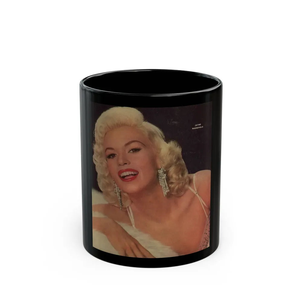 Jayne Mansfield #151 (Vintage Female Icon) Black Coffee Mug-11oz-Go Mug Yourself