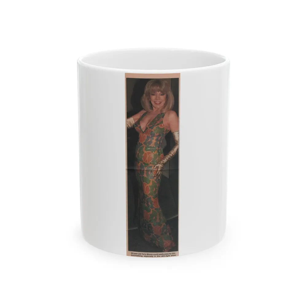 Terry Moore #528 - 3x11 Magazine Page Photo Clipping (Vintage Female Icon) White Coffee Mug-11oz-Go Mug Yourself