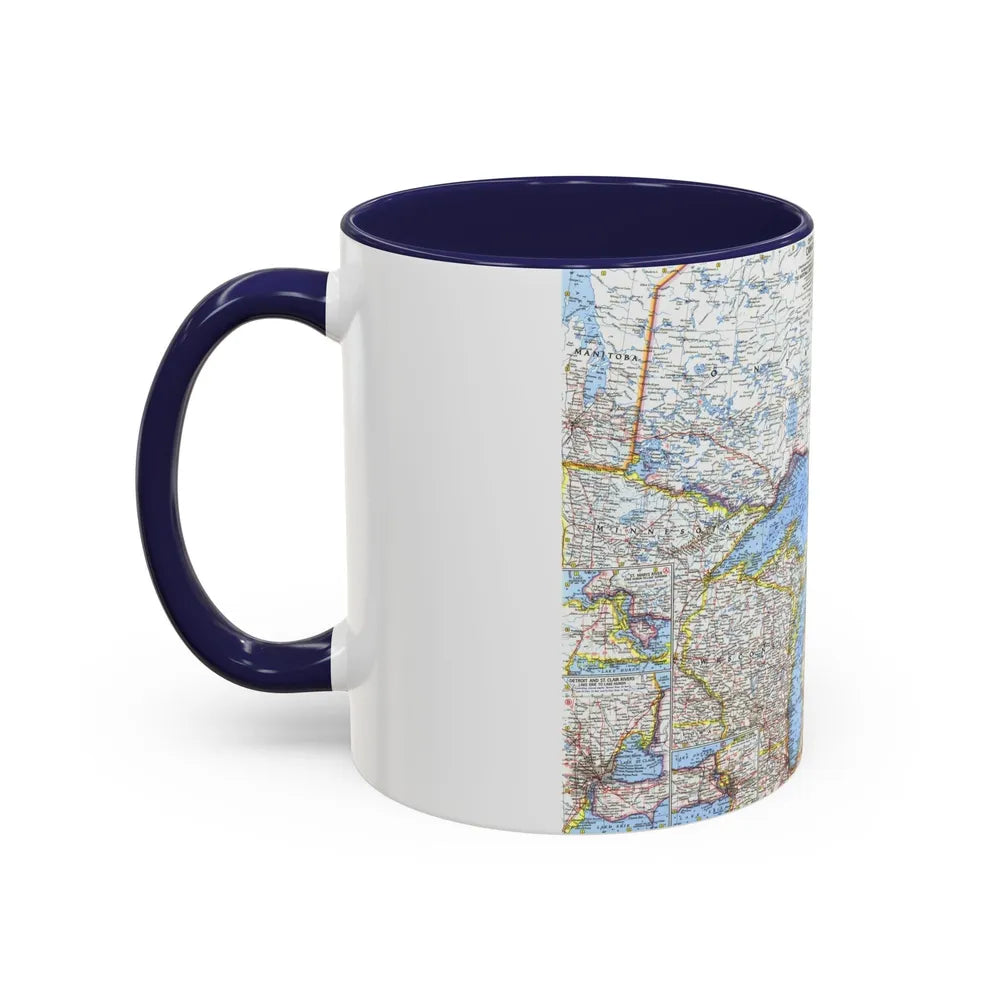 Canada - Central (1963) (Map) Accent Coffee Mug-Go Mug Yourself