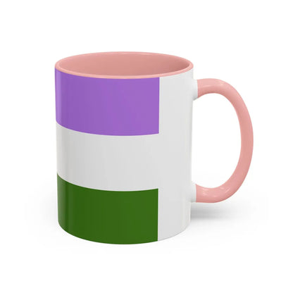 Genderqueer Pride Flag - Accent Coffee Mug-Go Mug Yourself