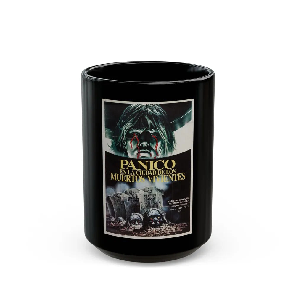 CITY OF THE LIVING DEAD (ARGENTINA) 1980 Movie Poster - Black Coffee Mug-15oz-Go Mug Yourself