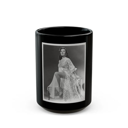 Elaine Stewart #169 - Negative Struck B&W 8x10 50's Era Full Body Glamour Dress HQ Photo (Vintage Female Icon) Black Coffee Mug-15oz-Go Mug Yourself