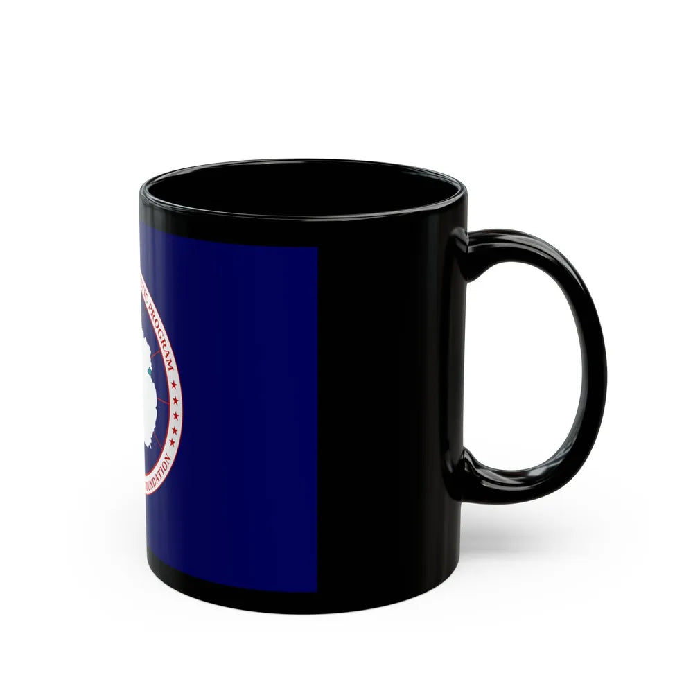 Flag of National Science Foundation Antarctic Program 2 - Black Coffee Mug-Go Mug Yourself