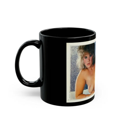 Linda Blair #228 - Partially Topless (Vintage Female Icon) Black Coffee Mug-Go Mug Yourself