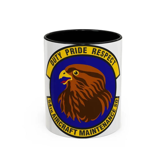 54 Aircraft Maintenance Squadron AETC (U.S. Air Force) Accent Coffee Mug 11oz Black - Go Mug Yourself