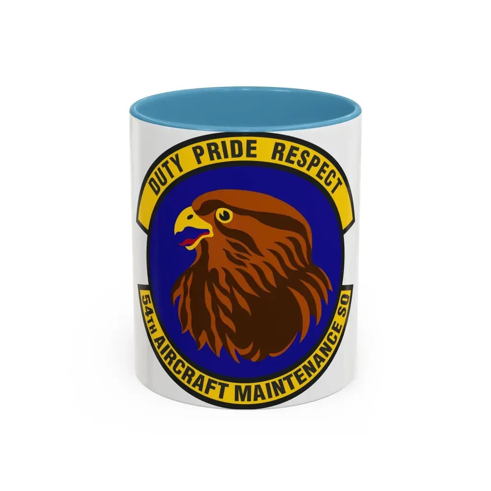 54 Aircraft Maintenance Squadron AETC (U.S. Air Force) Accent Coffee Mug 11oz Light Blue - Go Mug Yourself