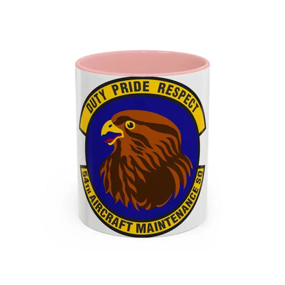 54 Aircraft Maintenance Squadron AETC (U.S. Air Force) Accent Coffee Mug 11oz Pink - Go Mug Yourself