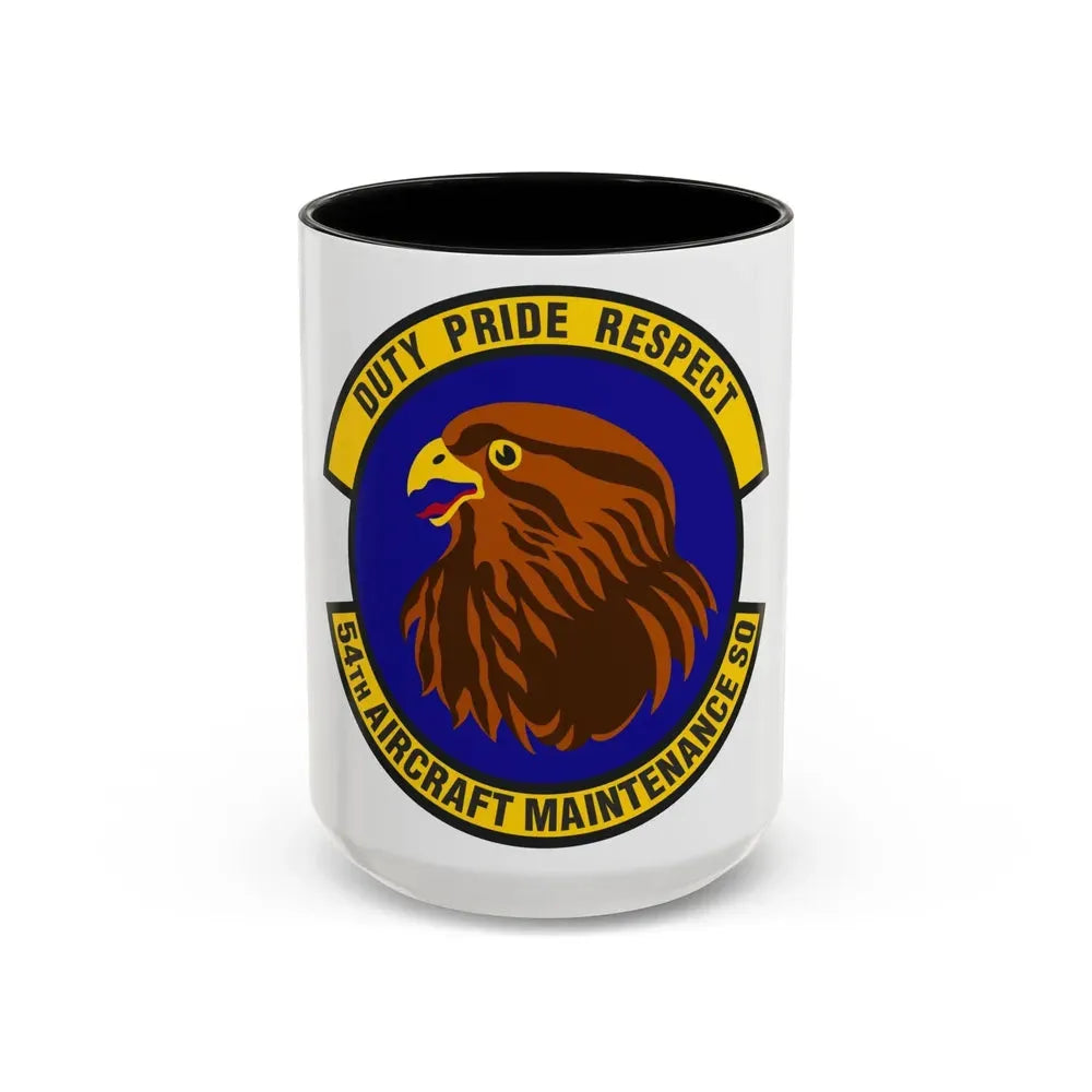 54 Aircraft Maintenance Squadron AETC (U.S. Air Force) Accent Coffee Mug 15oz Black - Go Mug Yourself