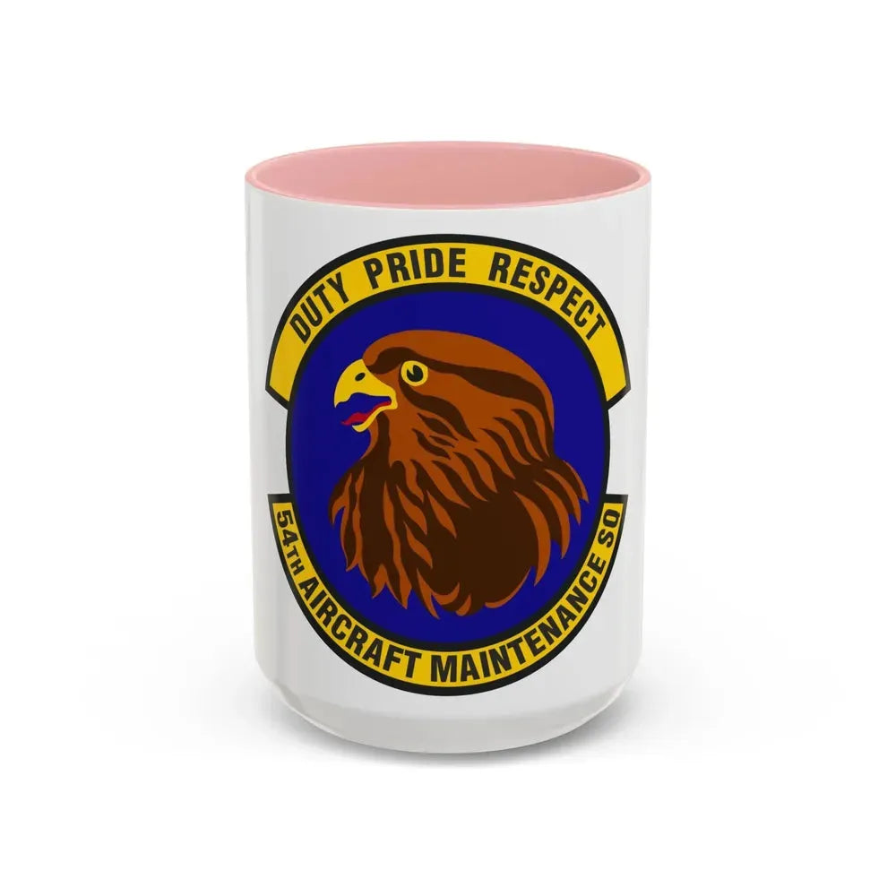 54 Aircraft Maintenance Squadron AETC (U.S. Air Force) Accent Coffee Mug 15oz Pink - Go Mug Yourself