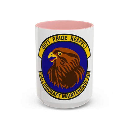 54 Aircraft Maintenance Squadron AETC (U.S. Air Force) Accent Coffee Mug 15oz Pink - Go Mug Yourself